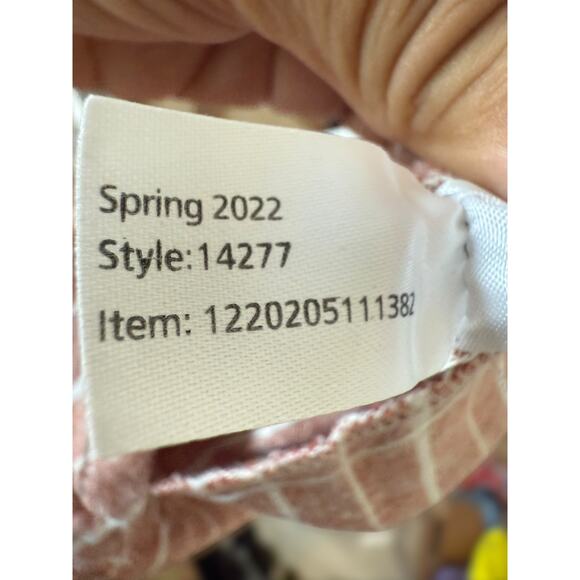 NWT Marine Layer Hi-Rise Beach Shorts Bombay Brown White Stripe Womens Sze Large - Picture 12 of 12